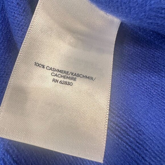 Lands End Cashmere Turtleneck Sweater Women Knit Long Sleeve Royal Blue XL - Picture 9 of 16